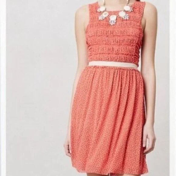 Anthropologie Postmark Sleeveless Orange Dress s - Picture 10 of 10